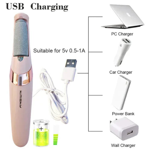 Rechargeable Electric Pedi Foot Filer Callus Remover