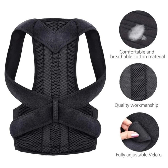 Back Pain Relief Posture Corrector Belt | Adjustable Back Support Brace for Men & Women