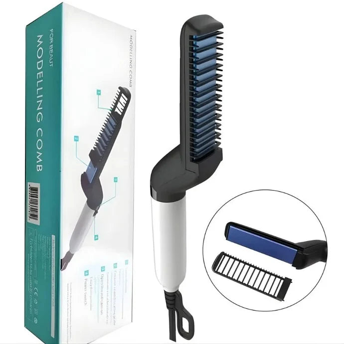 Hair & Beard Straightener Comb for Men | Multifunction Electric Hair & Beard Styling Brush