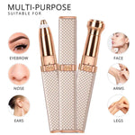 2-in-1 Flawless Facial Hair Remover & Eyebrow Trimmer for Women | Portable Electric Face Shaver